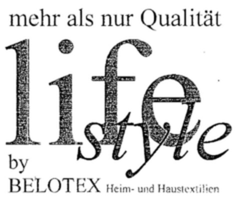 life style by BELOTEX Logo (DPMA, 30.01.1998)