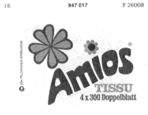 AMIOS TISSU Logo (DPMA, 02.07.1975)