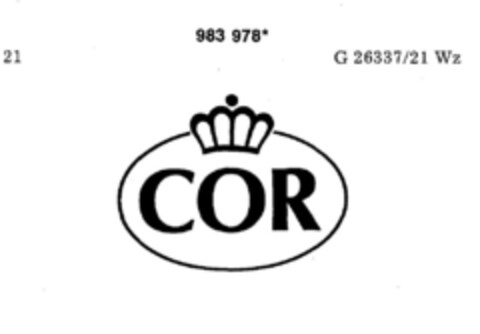 COR Logo (DPMA, 06.11.1978)