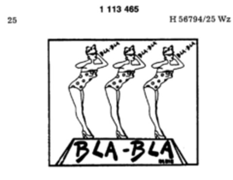 BLA-BLA Logo (DPMA, 14.10.1986)