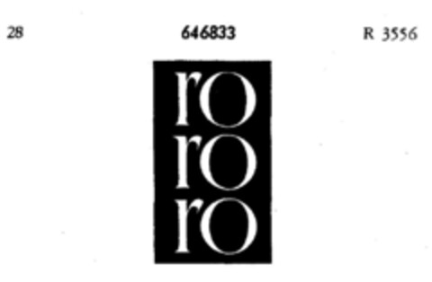 ro ro ro Logo (DPMA, 02.08.1952)