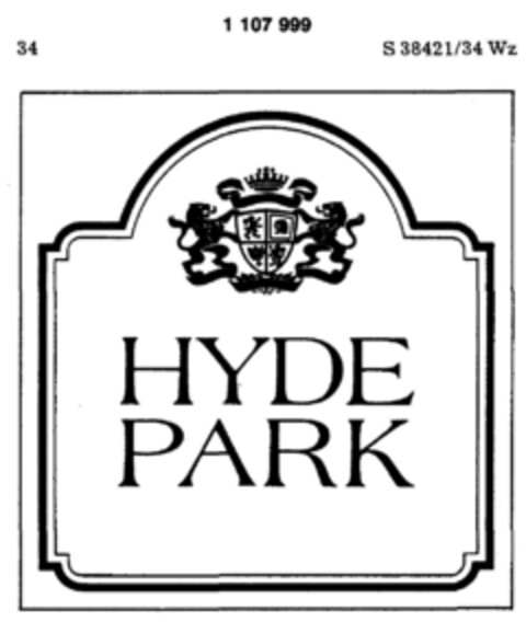 HYDE PARK Logo (DPMA, 19.01.1983)