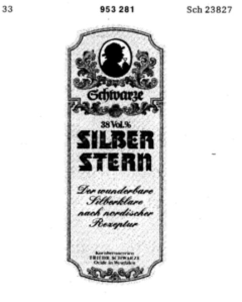 Schwarze SILBER STERN Logo (DPMA, 12/29/1972)