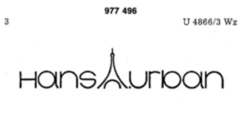 Hans Urban Logo (DPMA, 05.01.1978)