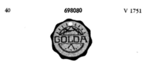 GOLDA Logo (DPMA, 03/26/1953)