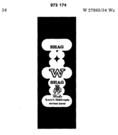 W SHAG Logo (DPMA, 06.06.1977)