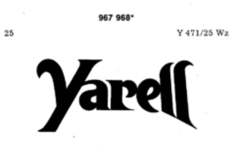 Yarell Logo (DPMA, 03.11.1977)