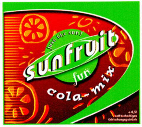 sunfruit fun cola-mix Logo (DPMA, 12/20/2000)