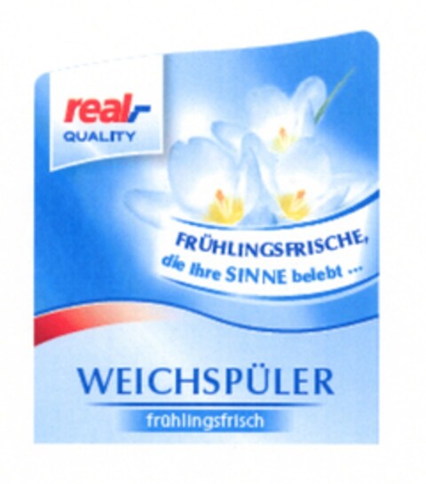 real,- QUALITY WEICHSPÜLER frühlingsfrisch Logo (DPMA, 08.04.2009)