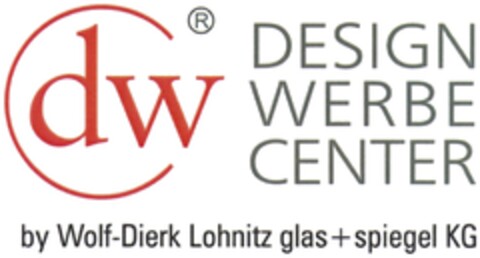 dw DESIGN WERBE CENTER by Wolf-Dierk Lohnitz glas + spiegel KG Logo (DPMA, 09/23/2013)