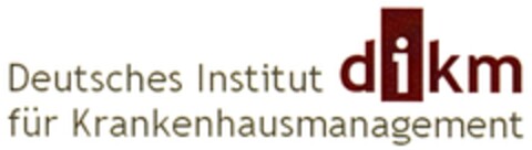 Deutsches Institut für Krankenhausmanagement dikm Logo (DPMA, 01.08.2014)