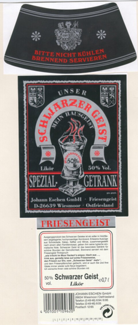 Unser Schwarzer Geist Mein Hausgeist Logo (DPMA, 22.09.1995)