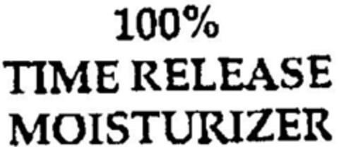 100% TIME RELEASE MOISTURIZER Logo (DPMA, 18.07.1996)