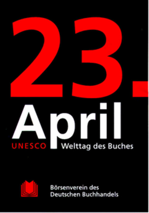 23. April UNESCO Welttag des Buches Logo (DPMA, 07/12/1999)