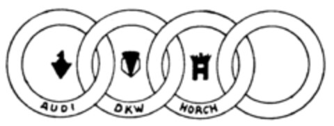 AUDI DKW HORCH Logo (DPMA, 30.01.1976)