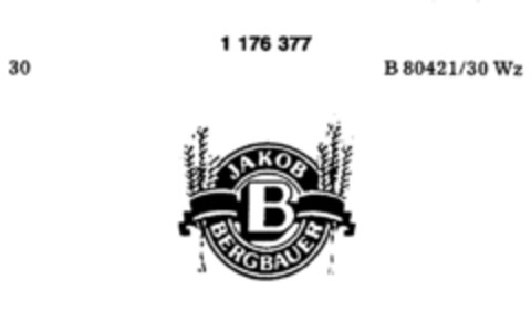 JAKOB BERGBAUER Logo (DPMA, 01/30/1987)
