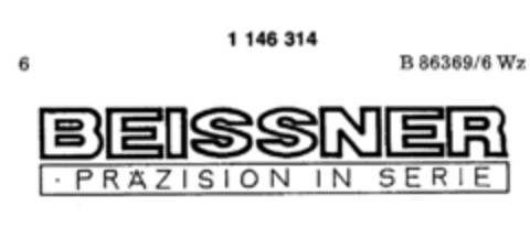 BEISSNER PRÄZISION IN SERIE Logo (DPMA, 10.01.1989)