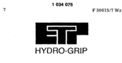 ETP HYDRO-GRIP Logo (DPMA, 24.07.1981)