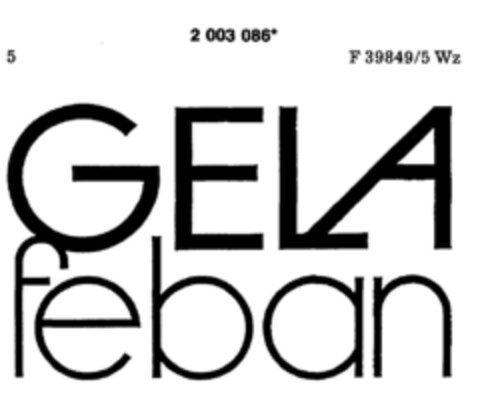 GELA feban Logo (DPMA, 06/12/1991)