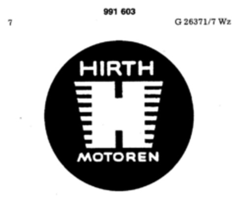 HIRTH MOTOREN (H) Logo (DPMA, 20.11.1978)