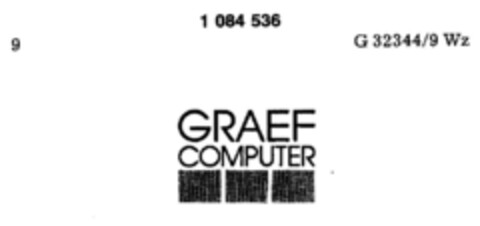 GRAEF COMPUTER Logo (DPMA, 25.05.1985)