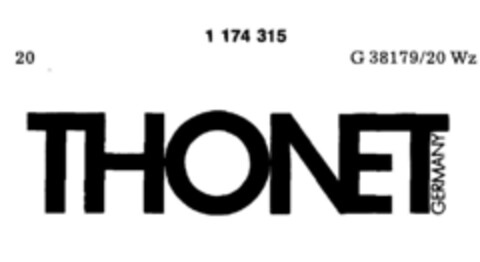 THONET GERMANY Logo (DPMA, 06/19/1990)