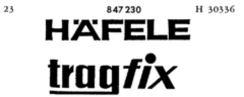 HÄFELE tragfix Logo (DPMA, 09/11/1967)