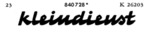 kleindienst Logo (DPMA, 27.07.1966)