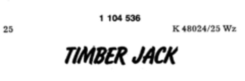 TIMBER JACK Logo (DPMA, 25.01.1985)