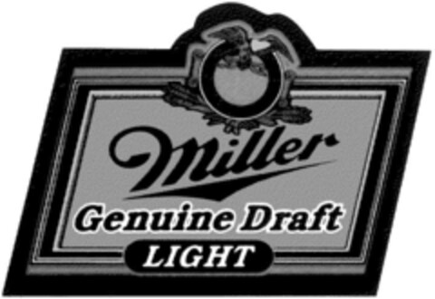 Miller Genuine Draft LIGHT Logo (DPMA, 19.08.1992)