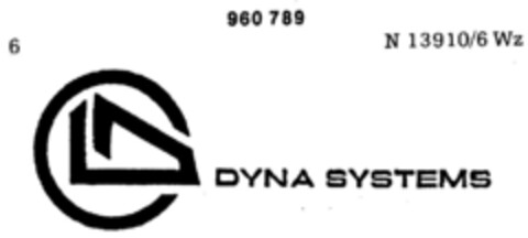 DYNA SYSTEMS Logo (DPMA, 01/10/1974)