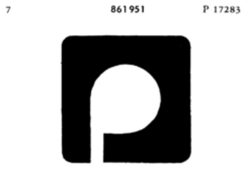 P Logo (DPMA, 27.03.1968)