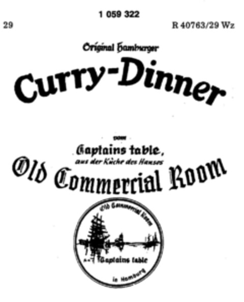 Original Hamburger Curry-Dinner Logo (DPMA, 16.11.1982)