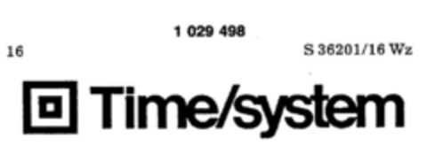 Time/system Logo (DPMA, 16.04.1981)
