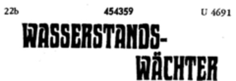 WASSERSTANDS-WÄCHTER Logo (DPMA, 12.01.1933)