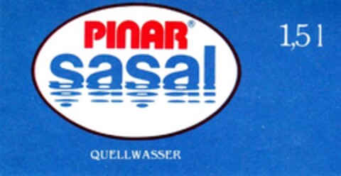 PINAR sasal QUELLWASSER Logo (DPMA, 25.09.1986)