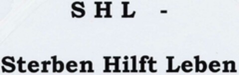 SHL - Sterben Hilft Leben Logo (DPMA, 08/24/2001)