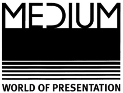 MEDIUM WORLD OF PRESENTATION Logo (DPMA, 13.07.2012)