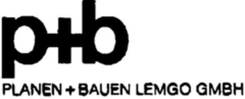 p+b PLANEN+BAUEN LEMGO GMBH Logo (DPMA, 20.10.1995)