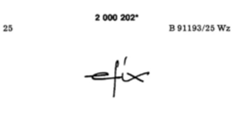 efix Logo (DPMA, 02.11.1990)