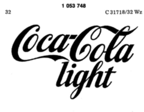 Coca-Cola light Logo (DPMA, 12/23/1982)