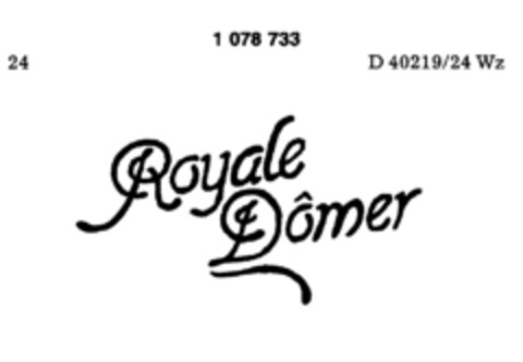 Royale Dômer Logo (DPMA, 08.10.1984)