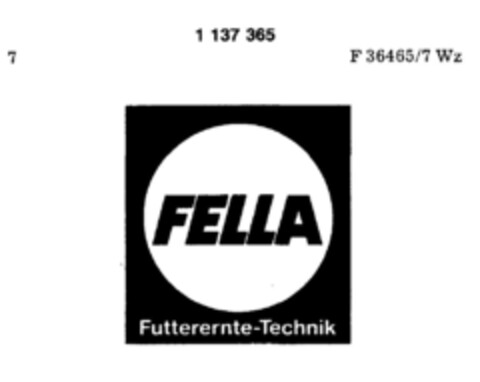 FELLA Futterernte-Technik Logo (DPMA, 20.06.1988)