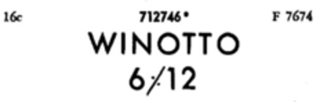 WINOTTO 6/12 Logo (DPMA, 22.02.1957)