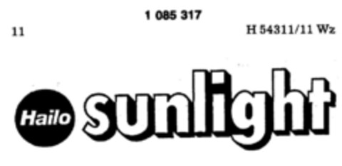 Hailo sunlight Logo (DPMA, 08.05.1985)