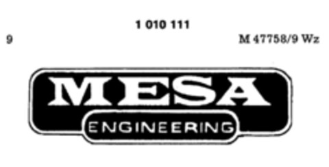 MESA ENGINEERING Logo (DPMA, 04.01.1980)