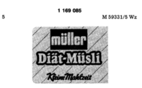 müller Diät-Müsli Logo (DPMA, 06.10.1986)