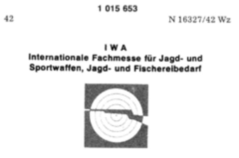 IWA Internationale Fachmesse für Jagd- und Sportwaffen, Jagd- und Fischereibedarf Logo (DPMA, 04/02/1979)