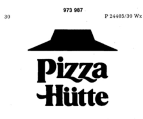 Pizza Hütte Logo (DPMA, 02/08/1977)