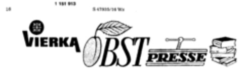 VIERKA OBST PRESSE Logo (DPMA, 14.02.1989)